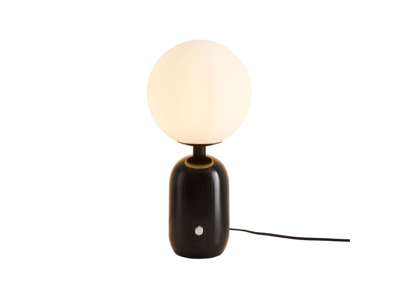  Lampe de table rétro chic noire avec verre blanc - sorène Sorène - Conforama A