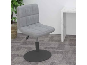 Tabouret de bar, chaise de bar pivotant gris clair velours