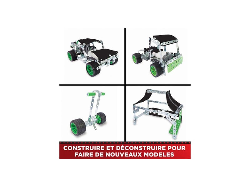  Jeu de construction metal 25 en 1 mountain rally 390 pieces 10+ et outils ergonomiques MEC3701405831783 - Conforama D