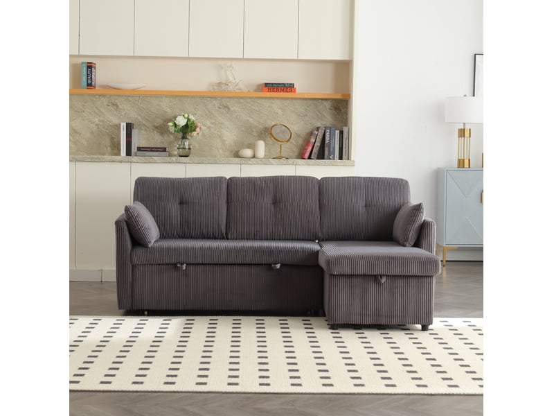  Canapé d'angle convertible modulable avec rangement 3 places evryae  - Conforama C