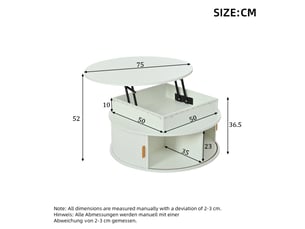 Table basse coloris blanc <strong></strong> <strong></strong>