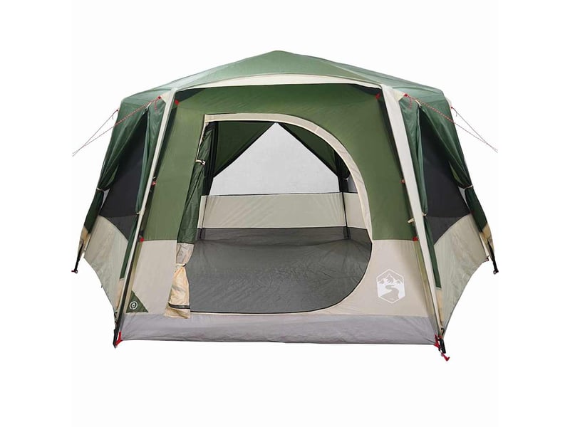 Tente de camping, tente cabine 7 personnes vert - Conforama E