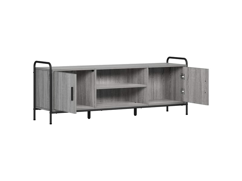  Meuble tv - banc tv - meuble de rangement 133 x 33 x 50 cm sonoma gris bois d'ingénierie  - Conforama A
