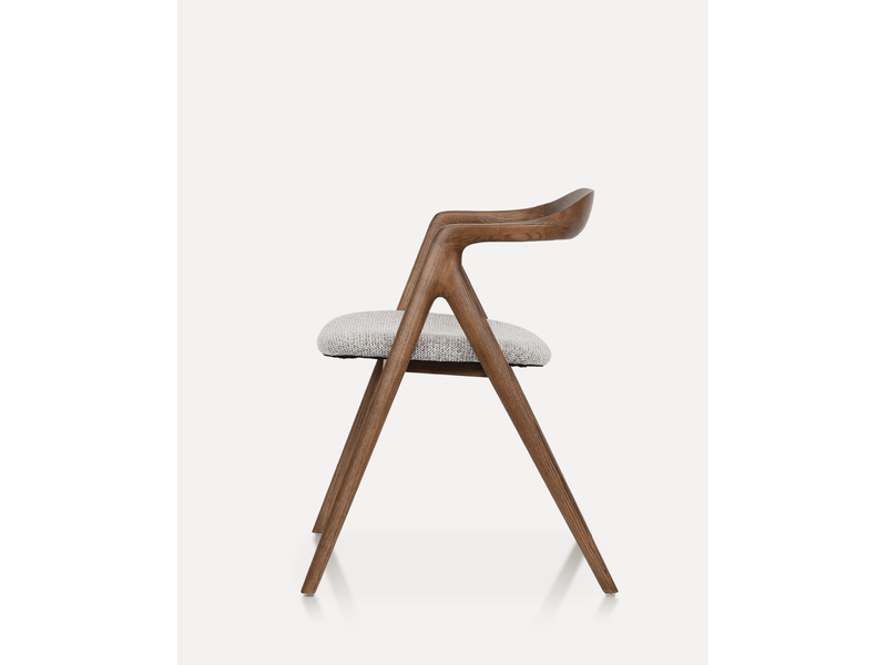 Lot de 2 chaises de salle à manger 53,5 x 58 x 74,5 cm – noyer et argile – accoudoirs intégrés - Conforama E