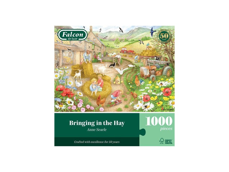  Puzzle 1000 pieces bringing in the hay dessin rural annie searle carton solide JUM8721017607830 - Conforama C