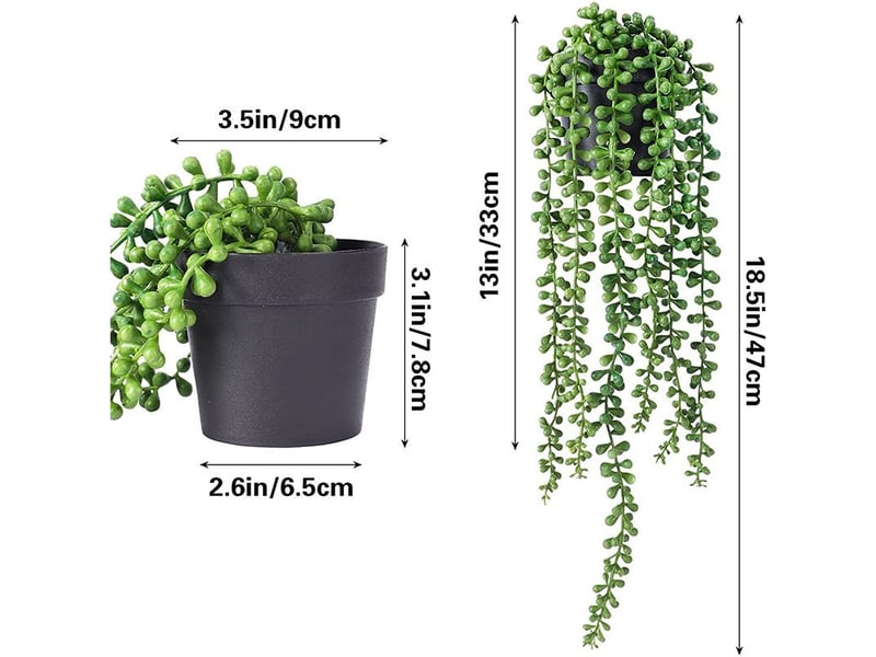  Simulation de fleurs en plastique, fausses fleurs artificielles, plantes succulentes larmes d\'amoureux fausses plantes, perles de bouddha en chapelet, rotin en pot  - Conforama C