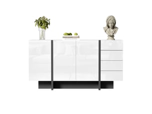 Buffet 3 porte(s)  4 tiroir(s) OKWISH  - 150 cm coloris blanc 
