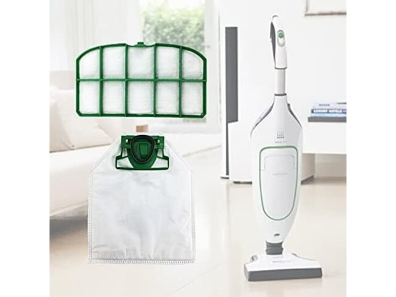 Lot de 6 sacs à poussière + 2 filtres hepa + 2 blocs de parfum pour aspirateur vk200 (couleur: vert) - Conforama C