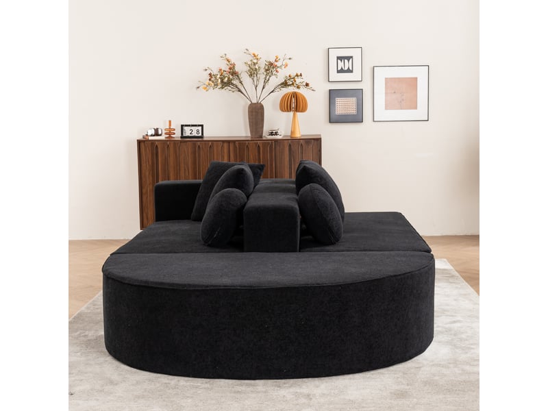 Canapé modulable, canapé de salon — style cloud, sans montage, en tissu chenille, sans cadre - Conforama W
