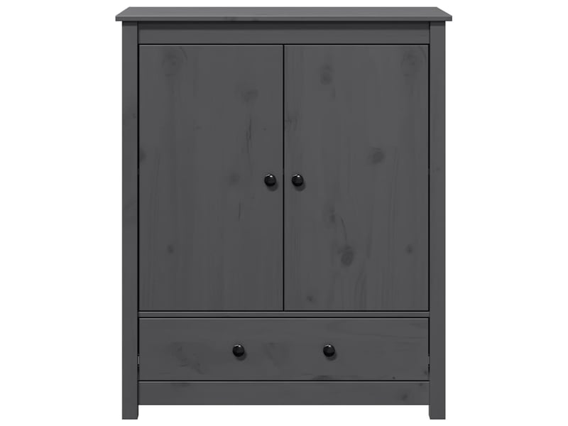  Buffet - bahut - meuble de rangement gris 83x41,5x100 cm bois massif de pin  - Conforama E