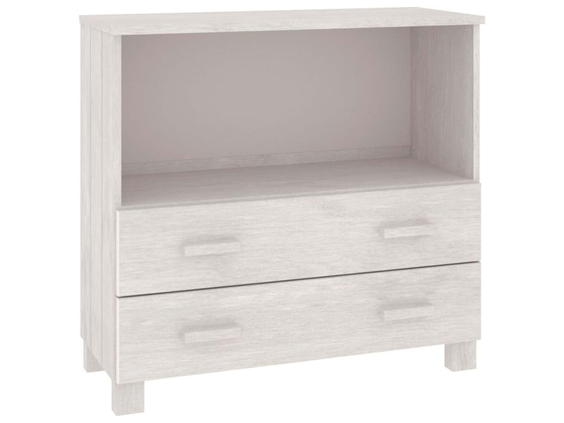  Buffet - bahut - meuble de rangement hamar blanc 85x35x80 cm bois massif de pin  - Conforama A