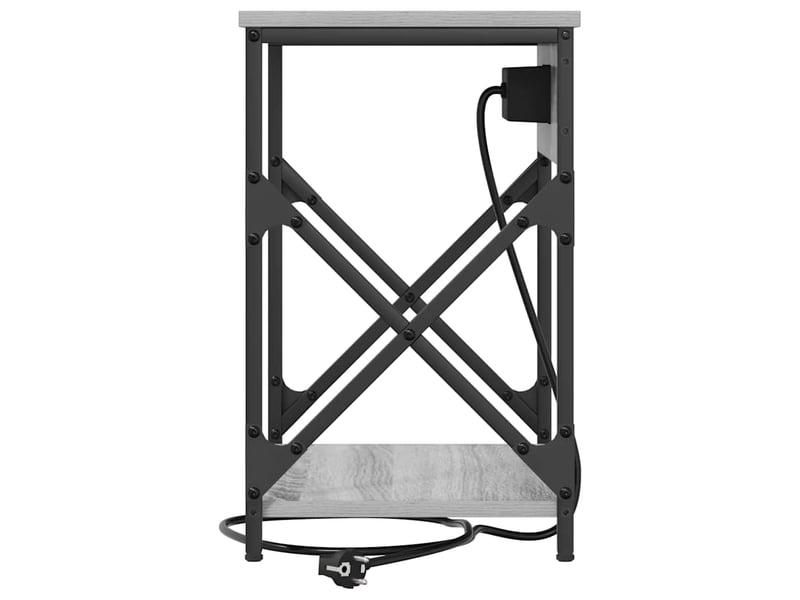 Table de chevet - cabinet de chevet - table de nuit gris sonoma 41 x 31 x 51 cm bois d'ingénierie - Conforama E