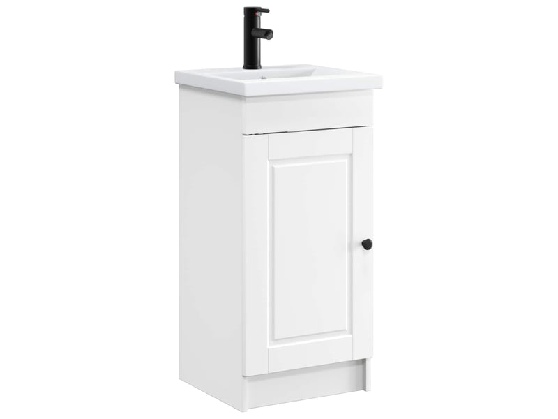  Meuble de salle de bain avec évier blanc 42x40x84.5 cm shl9997  - Conforama A