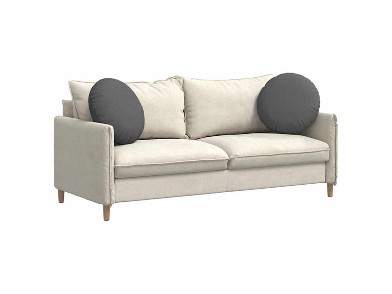  Lot de 2 coussins de siège, coussins décoratifs tissu gris foncé ø50 x 19 cm cf59830  - Conforama C