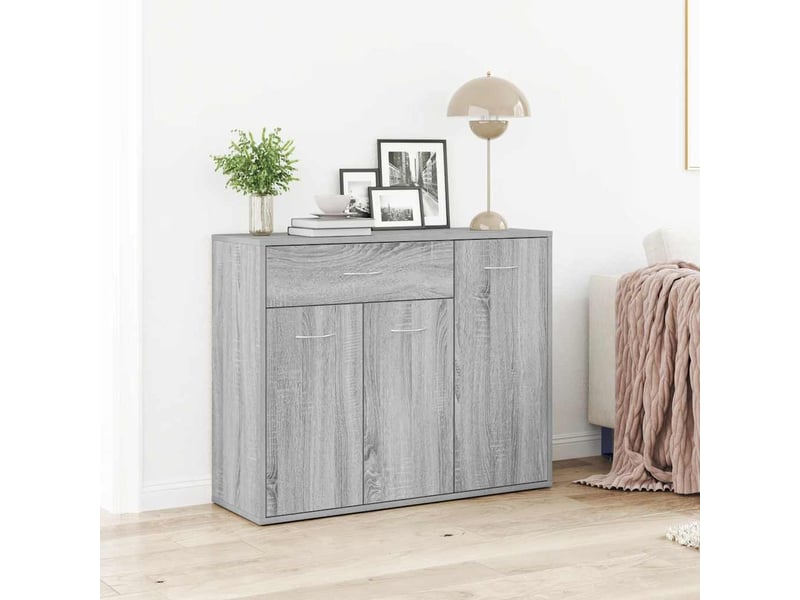 Buffet - bahut - meuble de rangement sonoma gris 88x30x70 cm bois d'ingénierie  - Conforama B