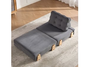 Fauteuil lit convertible couchage Occasionnel <strong>FLORAGRACE</strong> <strong></strong> gris