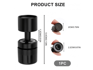 Aérateur de robinet rotatif 360° universel m22m24, embout pour lavabo de salle de bain et évier de cuisine - noir