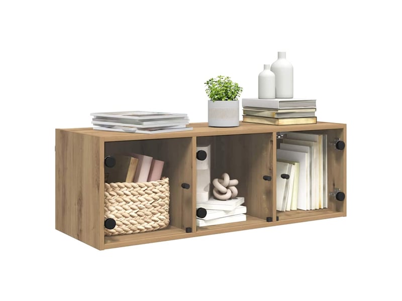  Meuble mural, meuble de rangement salon 102 x 37 x 35 cm bois d'ingénierie chêne artisanal  - Conforama C