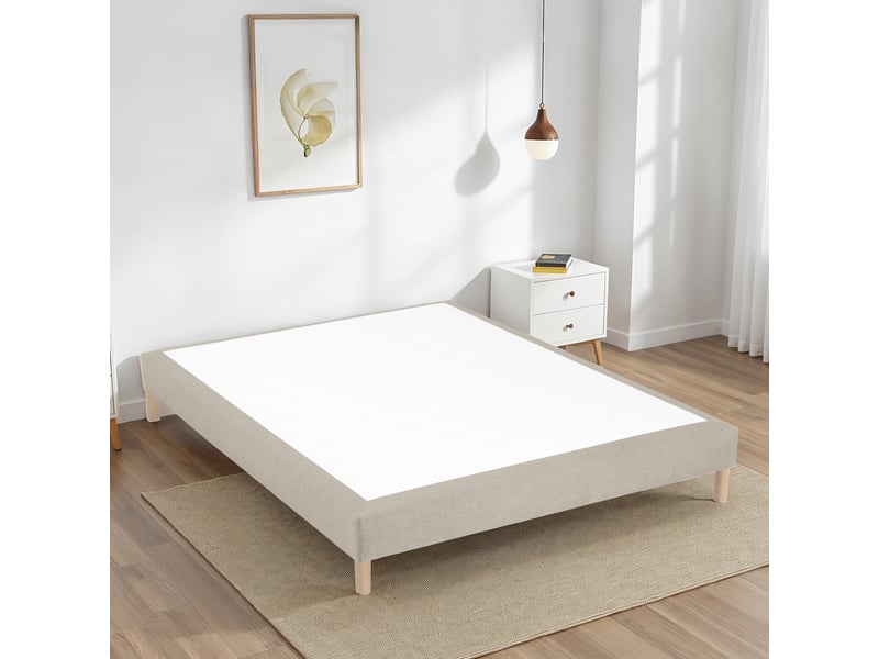 Sommier tapissier tissu sisal - sable - 80x200 3SO0205180820.C7 - Conforama D