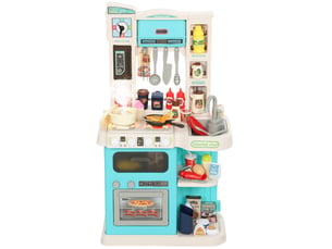 Cuisine enfant 92 pièces 44,5 x 24 x 79 cm – verte – évier, robinet, effets lumineux et sonores
