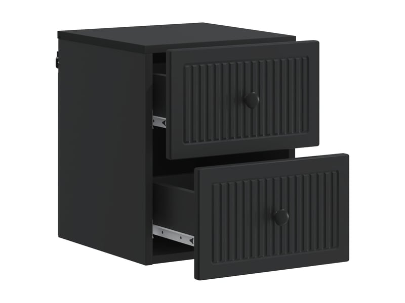  Table de chevet - cabinet de chevet - table de nuit mural noir 33 x 34,5 x 40 cm  - Conforama C
