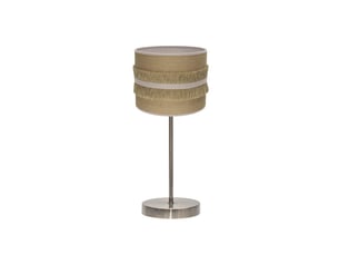 Lampe à poser fabrilamp natalia toile de jutebeige 1 x e14 43 x 17 x 17 cm