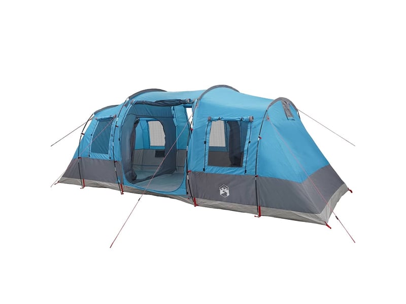  Tente de camping, tente familiale tunnel 6 personnes bleu imperméable shl92219  - Conforama E