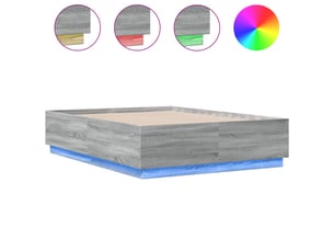 Lit 2 places 120x190cm coloris gris