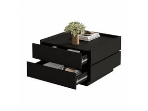 Table basse carré(e) coloris noir <strong></strong> <strong></strong> - 60 cmx60 cm