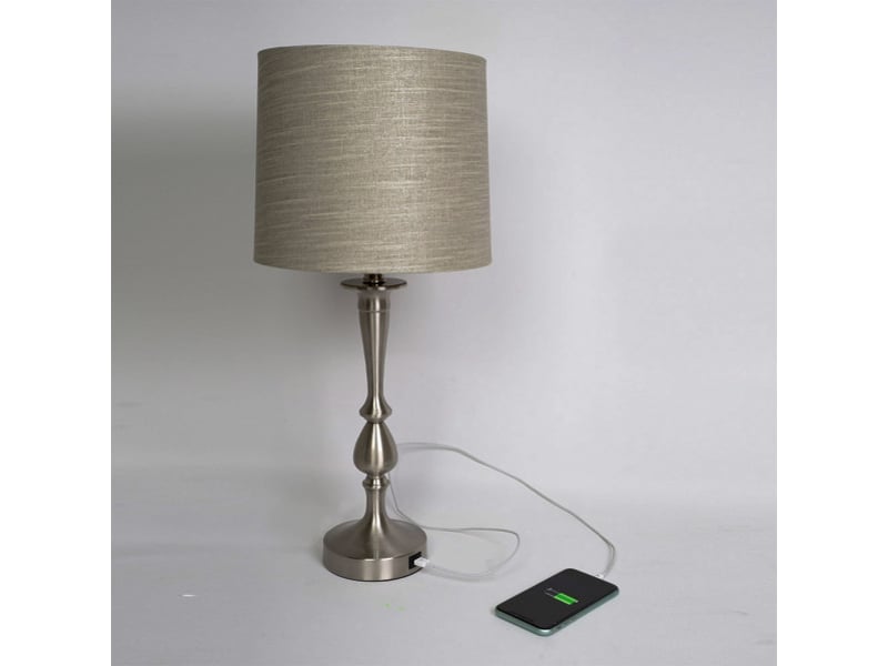  Lampe à poser fabrilamp khalifa e27 coloris nickel 60,5 x 28 x 28 cm 130871003 - Conforama C