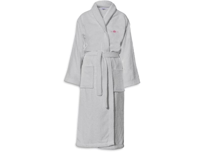  Peignoir en coton éponge gris clair unisexe col châle ceinture poches taille s 500 gm² LB72043 - Conforama D