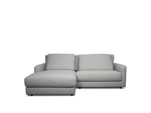 Canapé venezia laine bouclée angle g taupe 3 pl