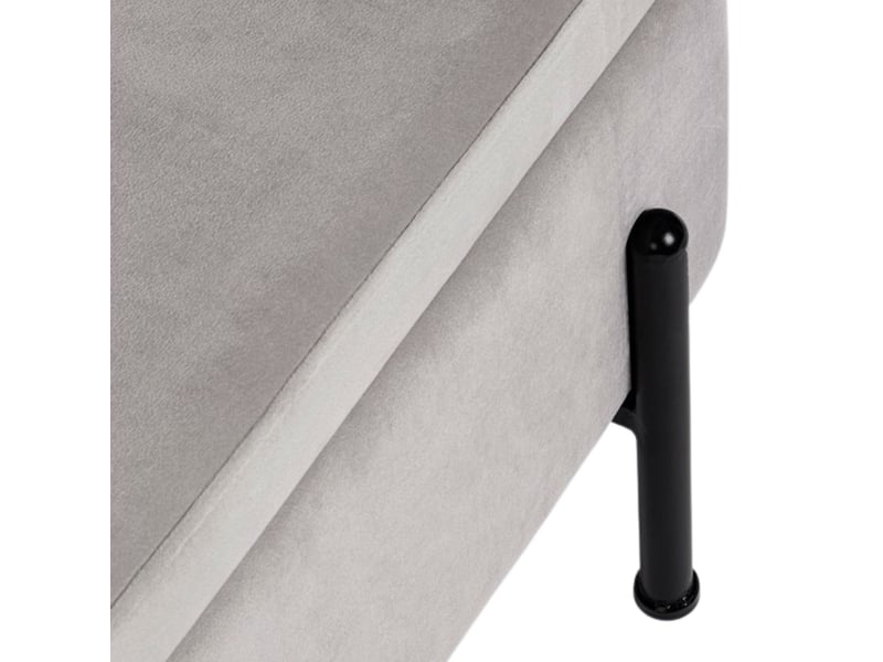  Banc coffre 2 places en velours et piétement noir - nina  - Conforama E