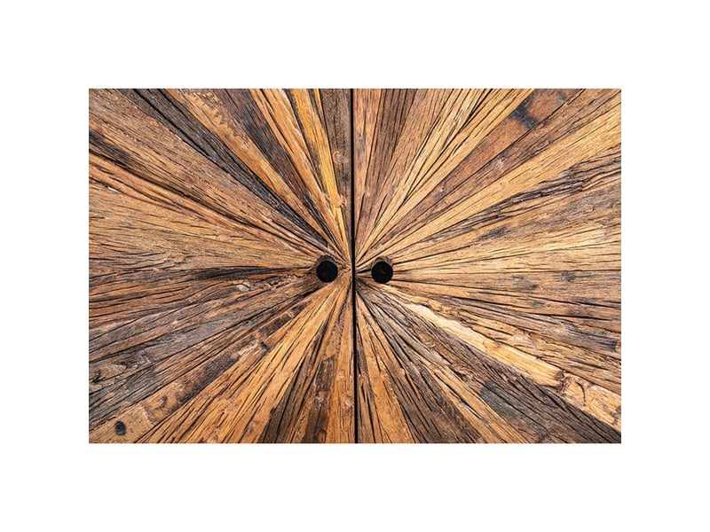  Buffet rafta 180 cm en bois massif de manguier et teck – motif solaire sculpté  - Conforama E