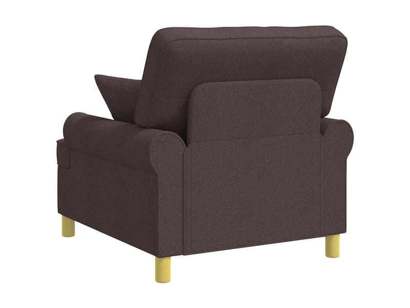 Vidaxl fauteuil xl avec coussins marron foncé tissu - Conforama E