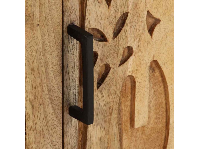  Table de chevet - cabinet de chevet - table de nuit 40x30x50 cm bois de manguier massif  - Conforama E