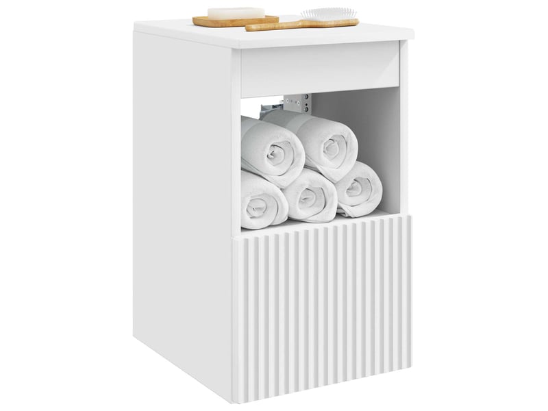  Armoire de salle de bain, meuble de rangement blanc 30x35x50 cm  - Conforama C