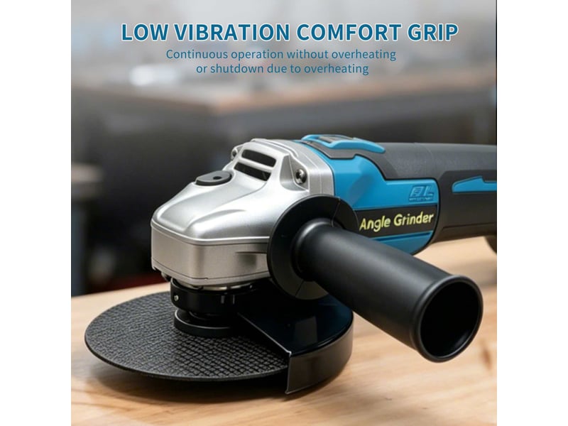  Meuleuse d'angle sans fil 21v avec moteur en cuivre 1000w, 7000rpm, 2 batteries 4.0ah, changement de disque rapide et poignée anti-vibration  - Conforama D