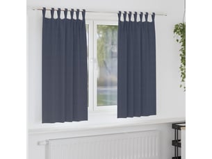 Lot de 2 rideaux occultants, rideaux black-out avec anneaux anthracite 175 x 140 cm cf44549