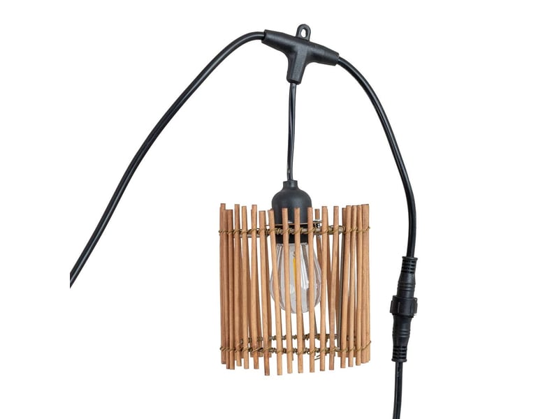  Guirlande de 10 lumières en bambou marron avec ampoule 500x12x12 cm (h)  - Conforama D
