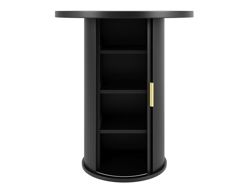  Table de bar ronde avec rangement 60 x 60 x 91,6 cm – noir – 75 kg, design moderne pour salon et bar  - Conforama D