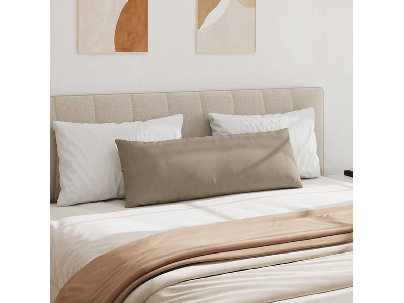  Lot de 2 coussins de canapé, coussins décoratifs tissu taupe 120 x 40 cm cf58951  - Conforama D