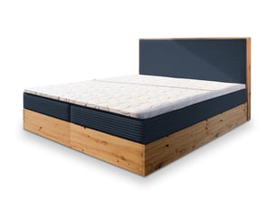 Lit avec rangement 140x200 cm <strong>MASSENO</strong> <strong></strong> coloris bleu