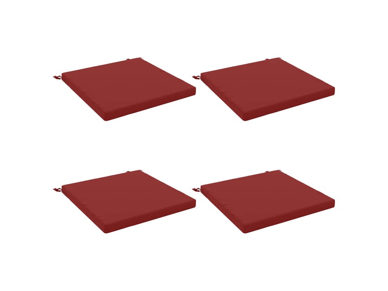  Lot de 4 coussins de siège, coussins d'assise soest 100 % polyester bordeaux cf60349  - Conforama A
