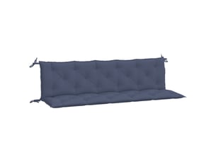 Lot de 2 coussins de banc de jardin, coussins d'assise bleu marine 180x50x7 cm cf58644