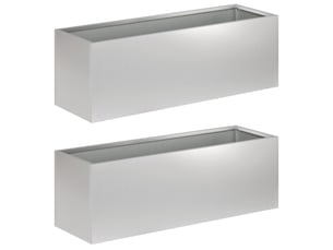 Jardinière - cache-pot de jardin 2 pcs argenté 60 x 20 x 20 cm