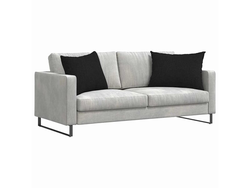  Lot de 2 coussins de canapé, coussins décoratifs tissu noir 70 x 50 cm cf58923  - Conforama C