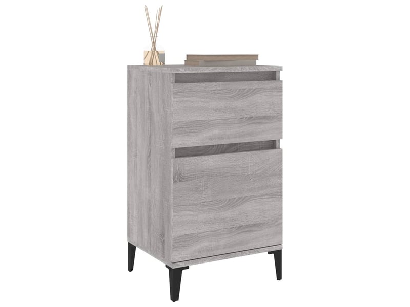  Lot de 2 table de chevet, table de nuit sonoma gris 40x35x70 cm shl2922  - Conforama D
