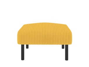 Tabouret de pied premium en tissu corde avec cadre en métal – revêtement ultra-doux pour un confort ultime – polyvalent comme banc de pieds, tabouret ou table d’appoint – montage rapide et sans outils