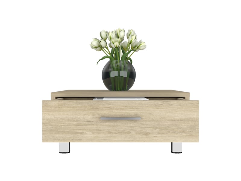 Table basse beijing de 60 cm avec 1 tiroir, chêne clair  - Conforama C